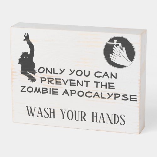 Bathroom Restaurant Business Home Funny Wash Hands Wooden Box Sign