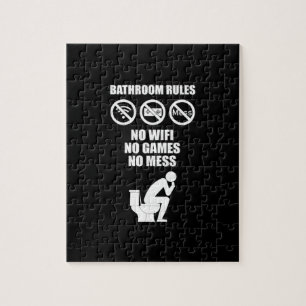 Bathroom Rules Jigsaw Puzzle
