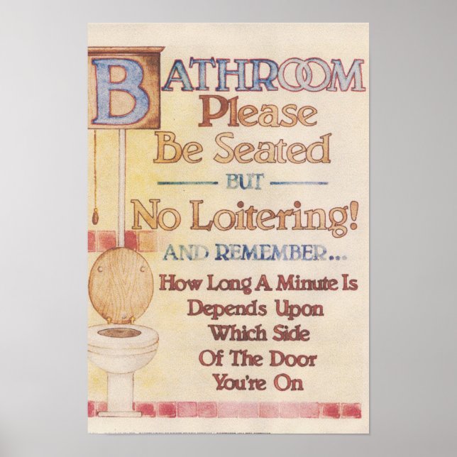 Bathroom Rules Poster (Front)