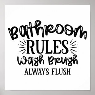 Funny Bathroom Posters Posters & Prints | Zazzle