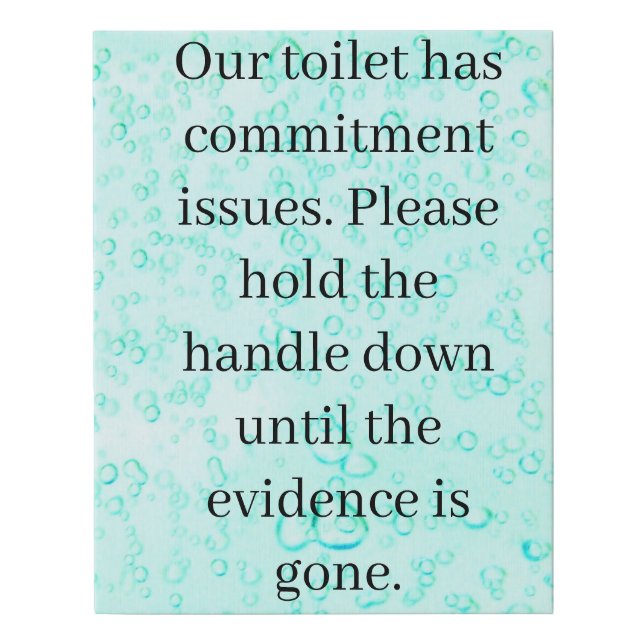 Bathroom Sign (Front)