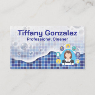 Bathroom Tiles and Soap Cleaner Logo Business Card