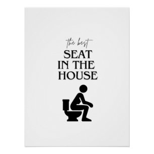 BATHROOM TOILET BLACK DIGITAL PRINT POSTER