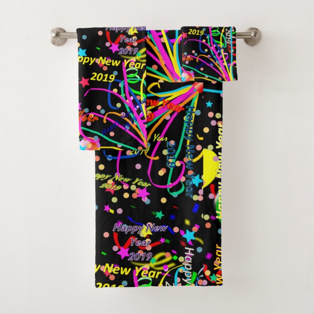 Bathroom Towel Happy New Year 2019 (Insitu)