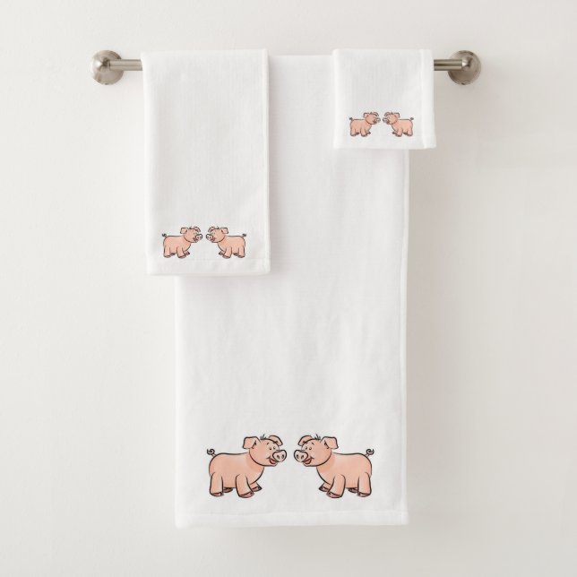 Bathroom Towel Pig (Insitu)