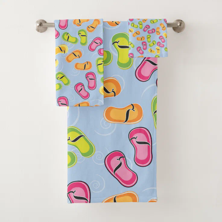 Bathroom Towel Set, Flip Flops Zazzle