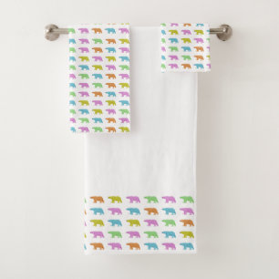 Bathroom Towel Set - Polar Bear Pattern