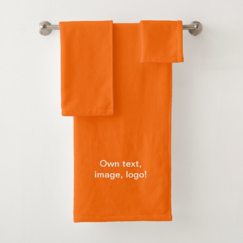 Bathroom Towel Set uni Orange