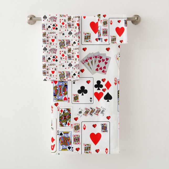Bathroom Towel Sets Ace Playing Cards (Insitu)