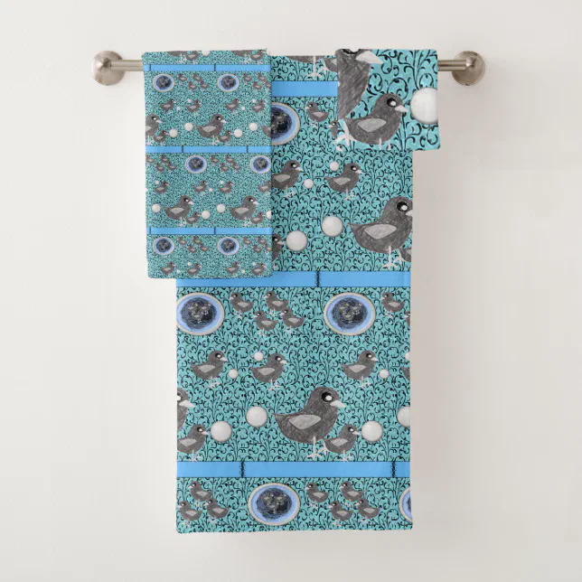Bathroom Towel Sets Birds Zazzle