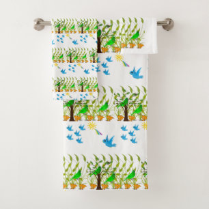 Bathroom Towel Sets Birds
