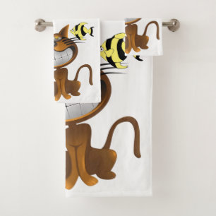 Bathroom Towel Sets Cat Fish