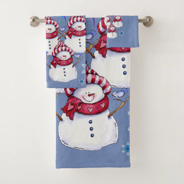 Bathroom Towel Sets Christmas | Zazzle
