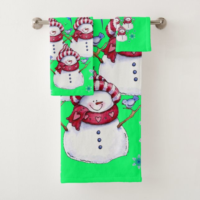 Bathroom Towel Sets Christmas (Insitu)