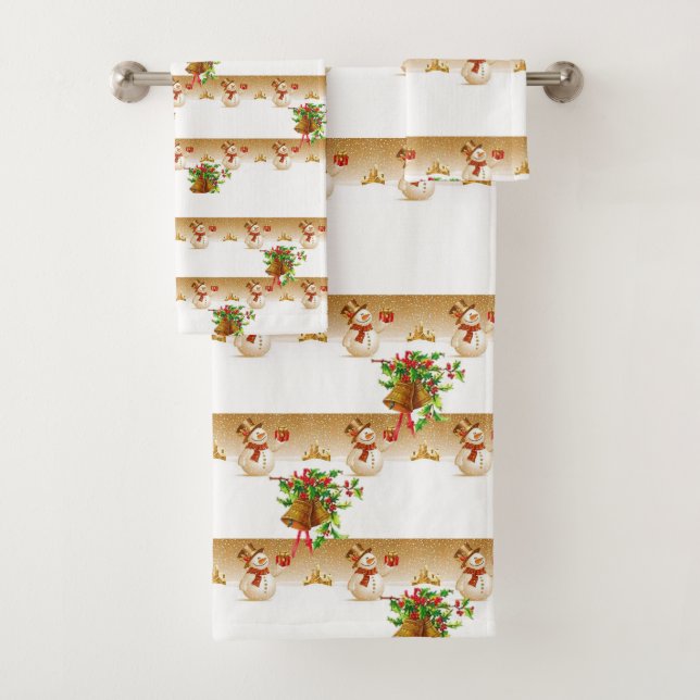 Bathroom Towel Sets Christmas (Insitu)