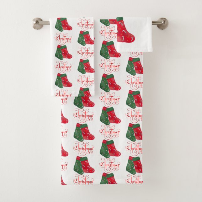 Bathroom Towel Sets Christmas (Insitu)