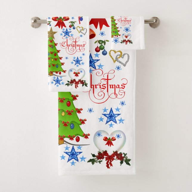 Bathroom Towel Sets Christmas (Insitu)