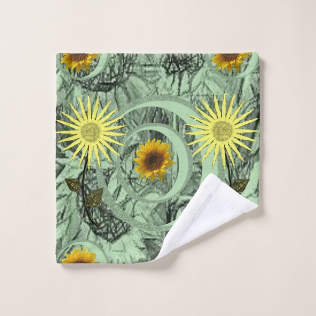 Bathroom Towel Sets Circles (Wash Cloth)