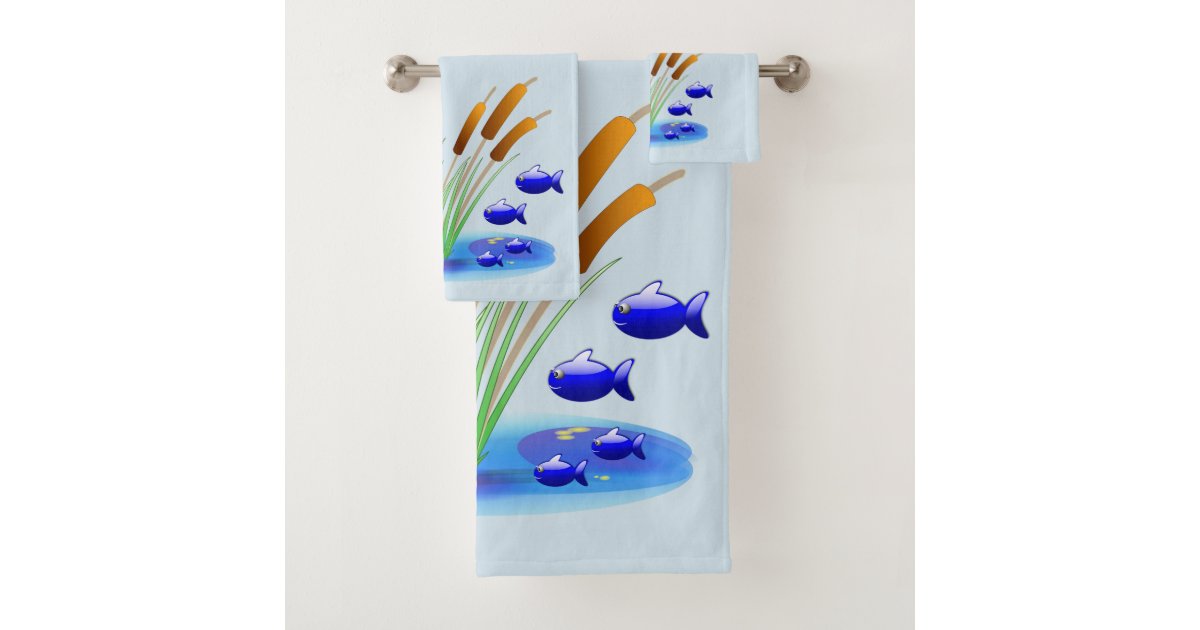 Bathroom Towel Sets Fish Zazzle