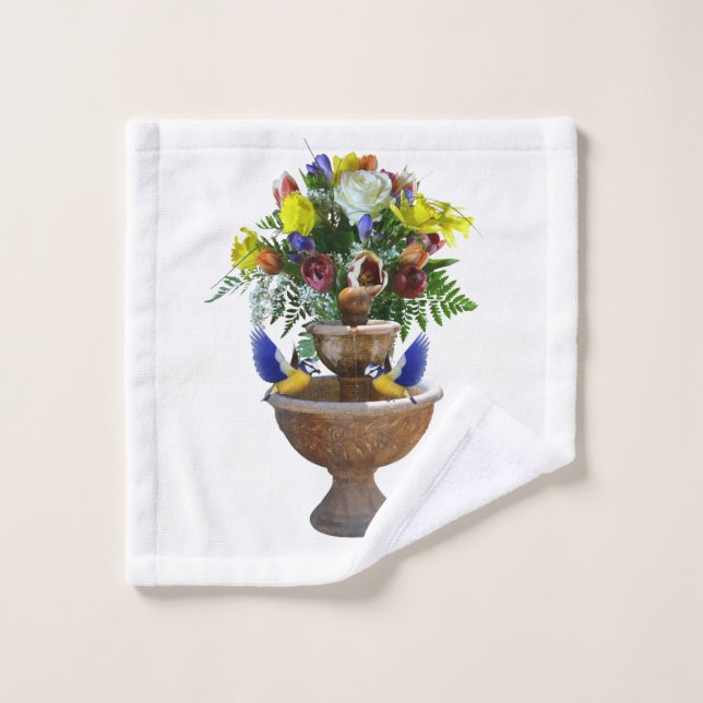 Bathroom Towel Sets Floral (Wash Cloth)
