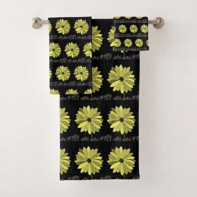 Bathroom Towel Sets Floral (Insitu)