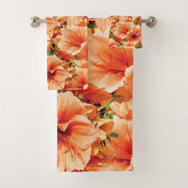 Bathroom Towel Sets Floral (Insitu)