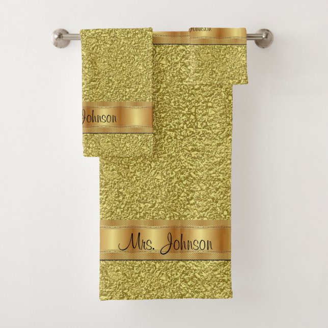 Bathroom Towel Sets Gold (Insitu)