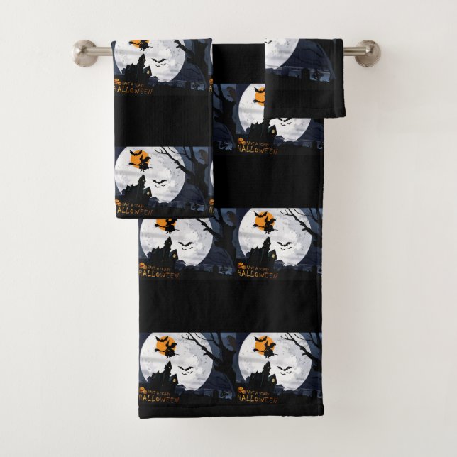 Bathroom Towel Sets Halloween (Insitu)
