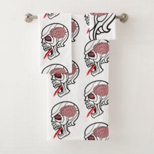 Bathroom Towel Sets Halloween, Brain