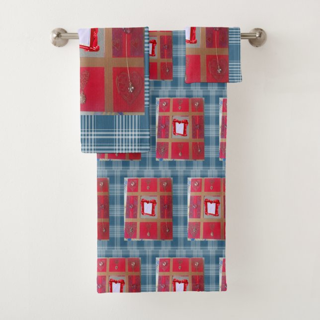 Bathroom Towel Sets Heart (Insitu)