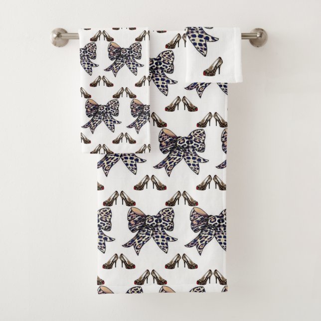 Bathroom Towel Sets Leopard (Insitu)