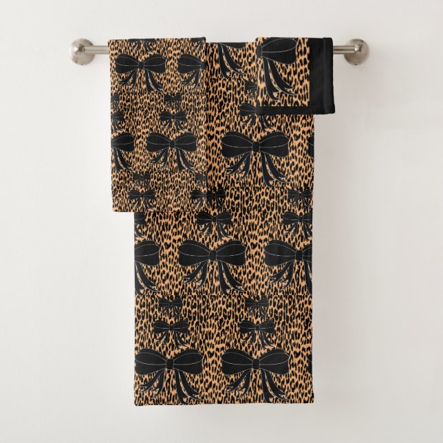 Bathroom Towel Sets Leopard (Insitu)