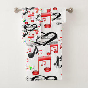 Bathroom Towel Sets Rock Music