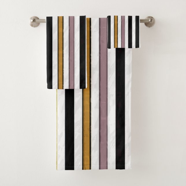 Bathroom Towel Sets Stripes (Insitu)