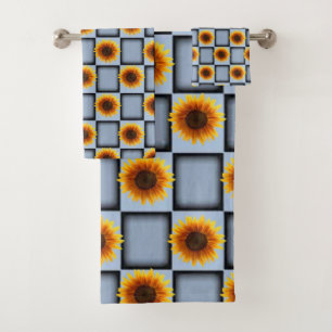 Bathroom Towel Sets Sunflowers