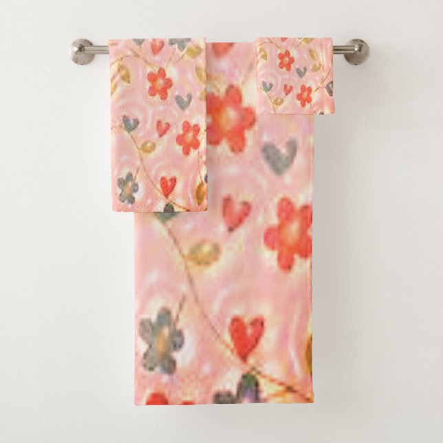 Bathroom Towel Sets Sunflowers (Insitu)