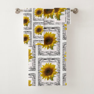 Bathroom Towel Sets Sunflowers