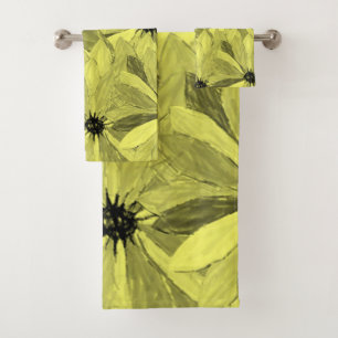 Bathroom Towel Sets Sunflowers
