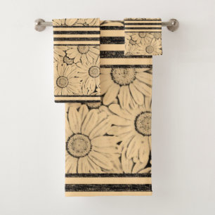 Bathroom Towel Sets Sunflowers