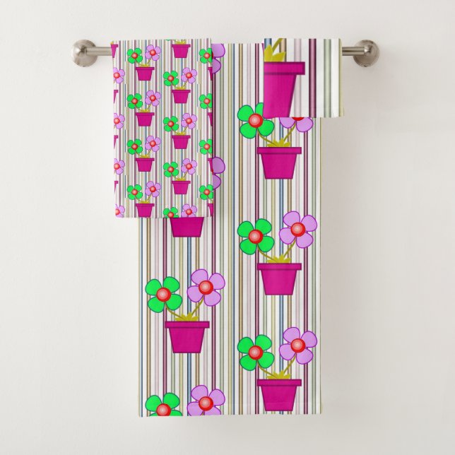 Bathroom Towel Sets Sunflowers (Insitu)