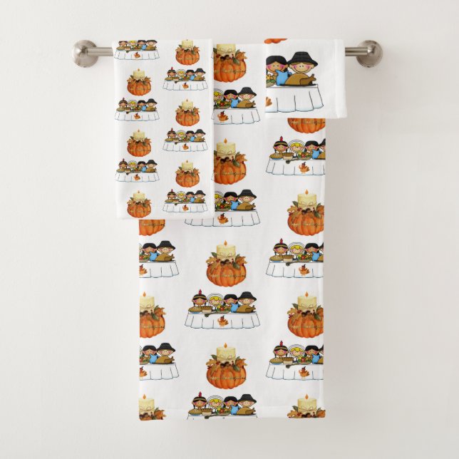 Bathroom Towel Sets Thanksgiving (Insitu)