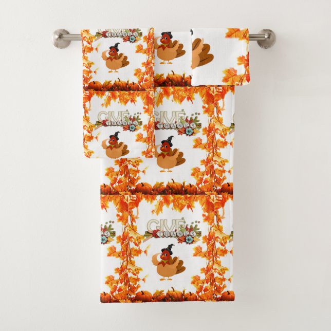 Bathroom Towel Sets Thanksgiving (Insitu)