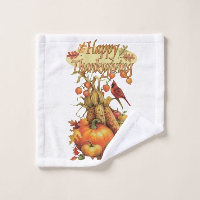 Bathroom Towel Sets Thanksgiving (Wash Cloth)
