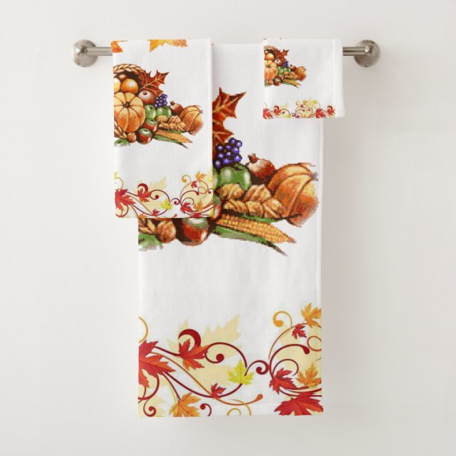 Bathroom Towel Sets Thanksgiving (Insitu)