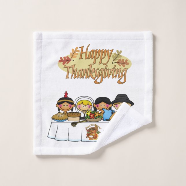 Bathroom Towel Sets Thanksgiving (Wash Cloth)