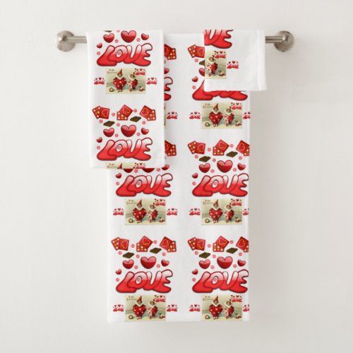 Bathroom Towel Sets Valentines Day