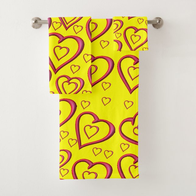 Bathroom Towel Sets Valentine's Day (Insitu)