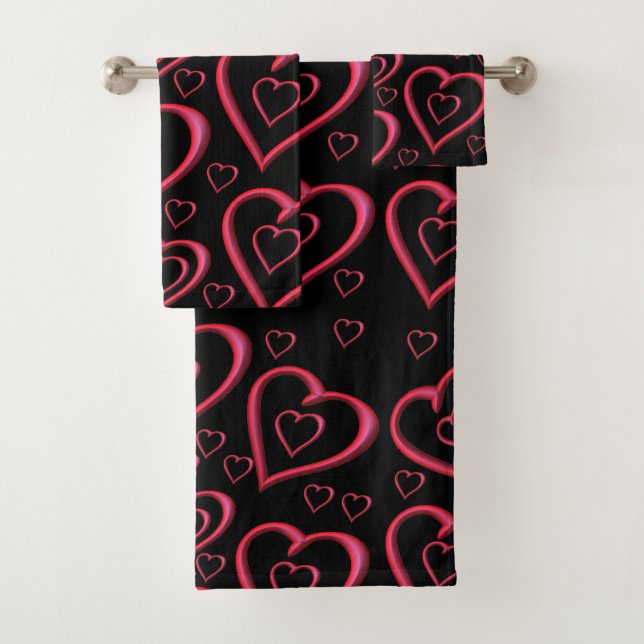 Bathroom Towel Sets Valentine's Day (Insitu)