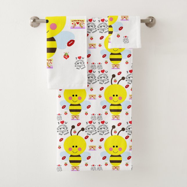 Bathroom Towel Sets Valentine's Day (Insitu)