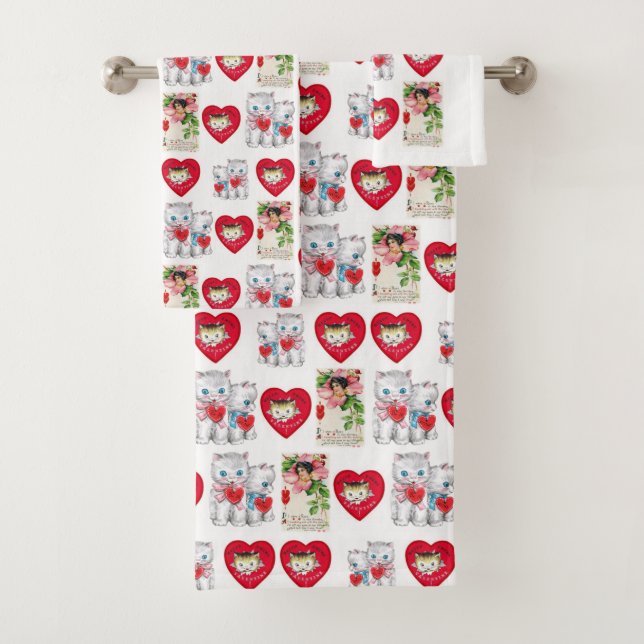 Bathroom Towel Sets Valentine's Day (Insitu)